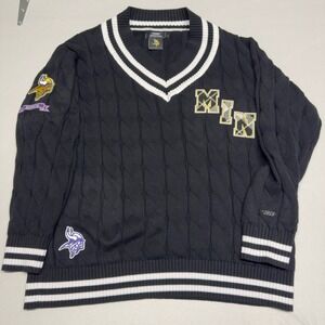 Minnesota Vikings Pro Standard Luxury Women's  V-Neck Pullover‎ Sweater Size L